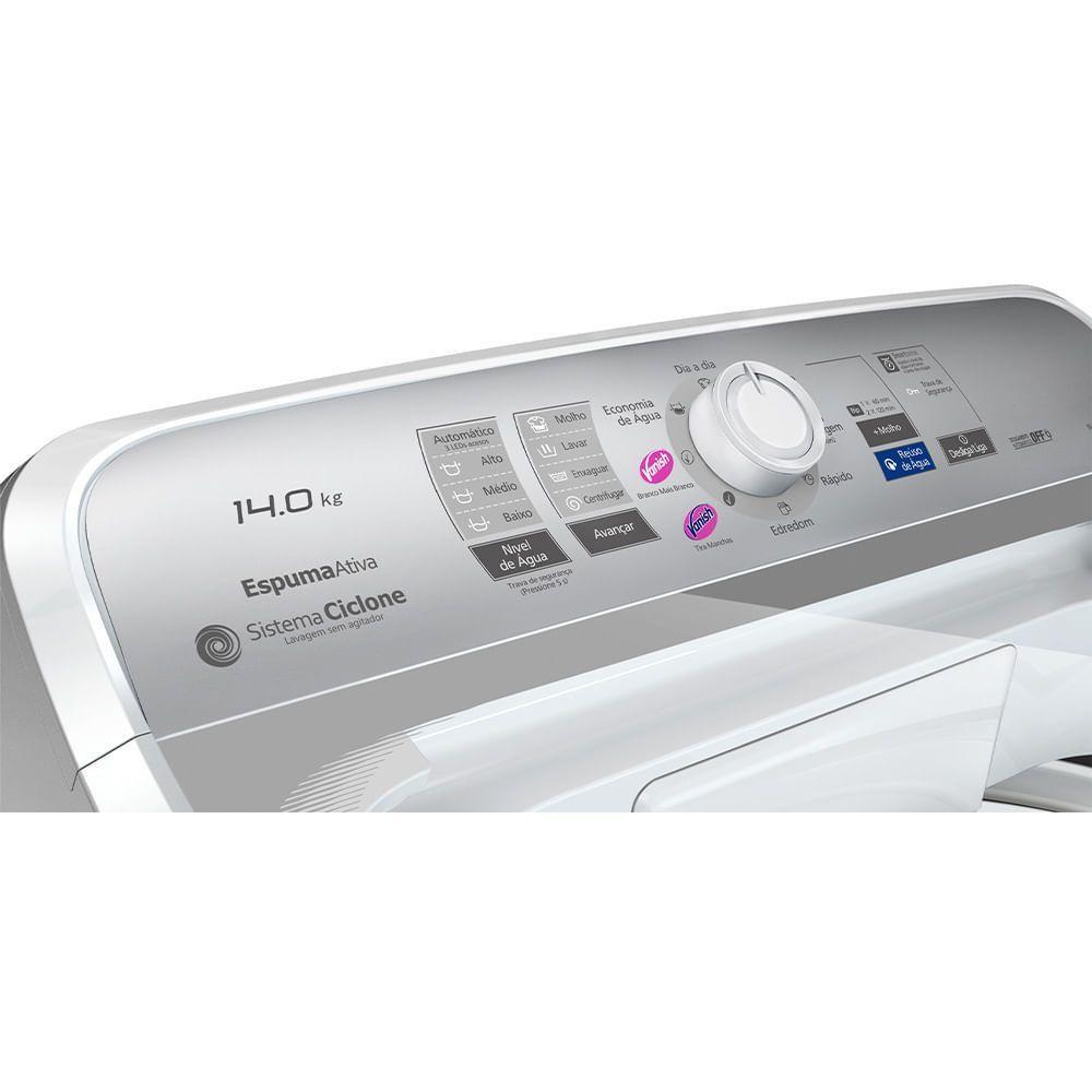 Máquina de Lavar Panasonic Função Vanish Branco Mais Branco 14kg - NA-F140B1W 110V - 7