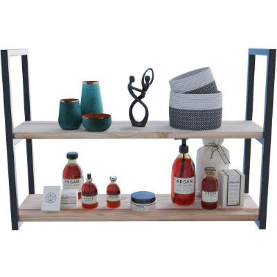 2 Prateleiras Modernas De Maciça De Teto Para Lavabo 80x20cm