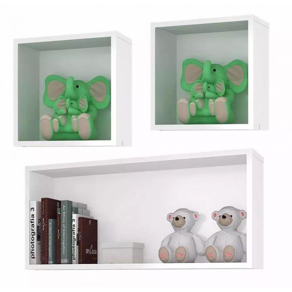 Nichos Decorativo kit com 3 Unidades Branco - 6