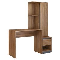 Escrivaninha Com Armário Morada Amêndola Grafito - Demóbile - 1