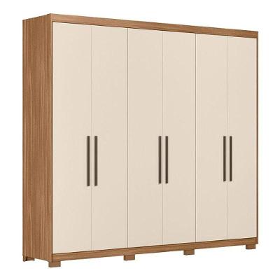 Guarda Roupa Casal Venice 6 Portas 4 Gavetas Amendola Off White MDF