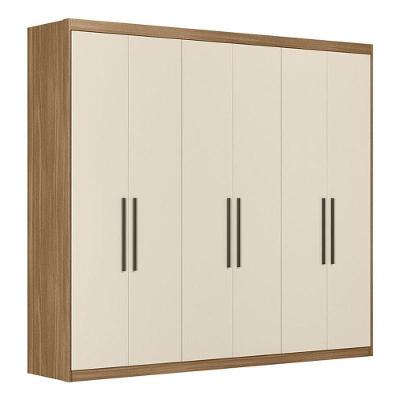 Guarda Roupa Casal Venice 6 Portas 4 Gavetas Amendola Off White MDF