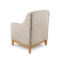 Poltrona Encosto Alto Para Sala áquila linho Bege 103 - 2