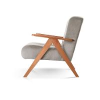 Poltrona Braço De Madeira Laguna linho Cinza 101 - 5