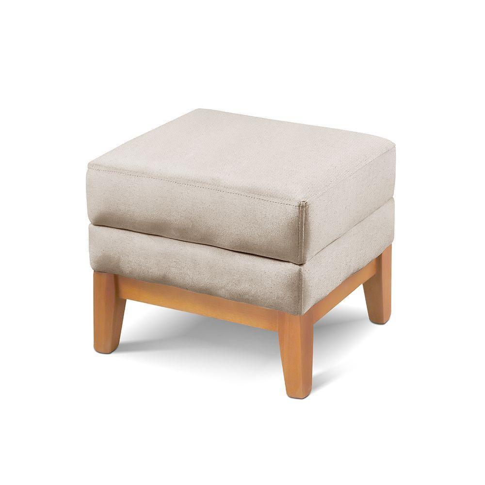 Puff Retangular Para Sala áquila linho Bege 103 - 1