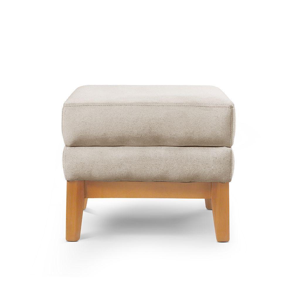 Puff Retangular Para Sala áquila linho Bege 103 - 4