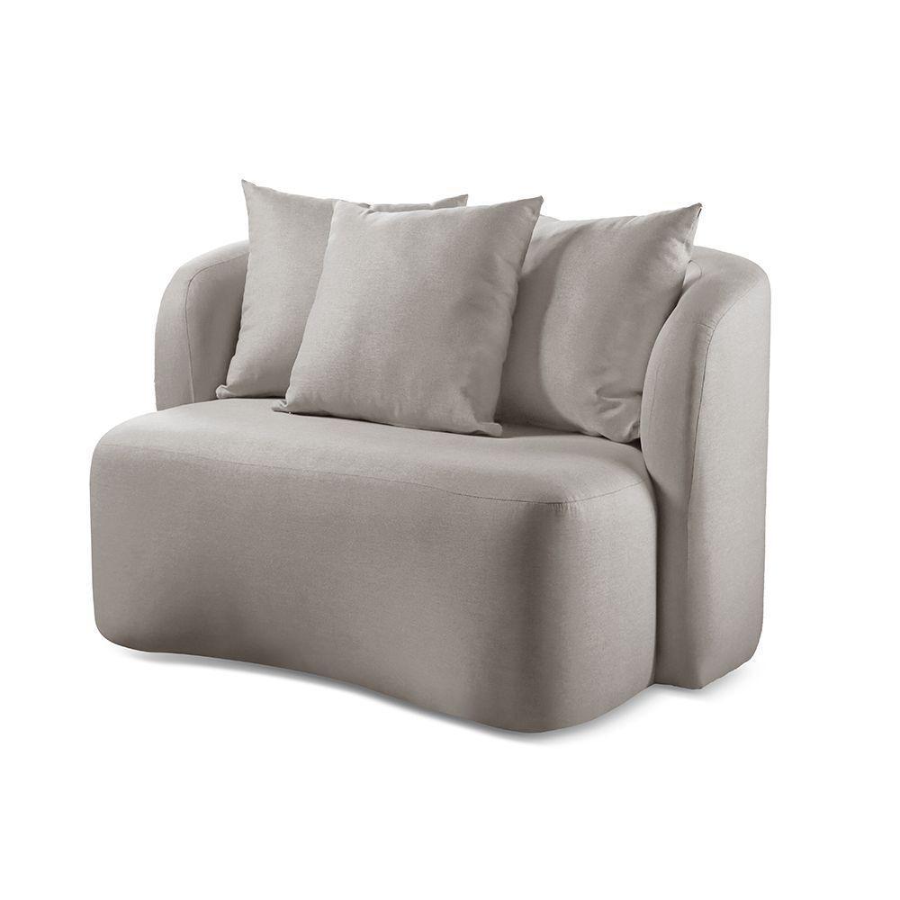 Sofá Curvo Orgânico Orion linho Cinza 101 - 4