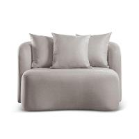 Sofá Curvo Orgânico Orion linho Cinza 101 - 1