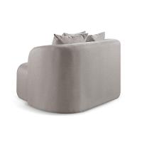 Sofá Curvo Orgânico Orion linho Cinza 101 - 3