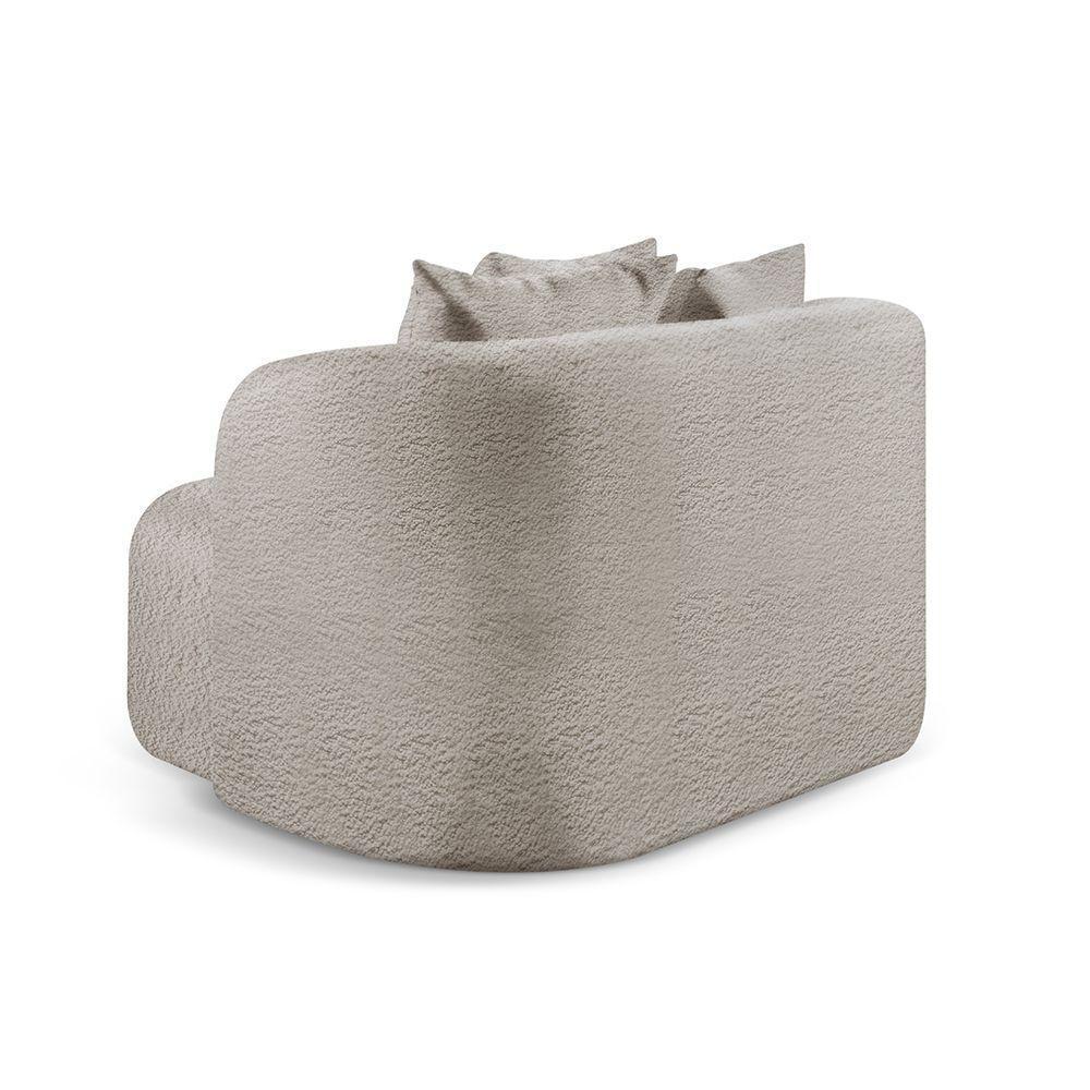 Sofá Curvo Orgânico Orion bouclé Cinza 401 - 5