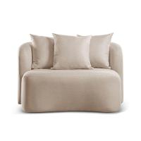 Sofá Curvo Orgânico Orion linho Bege 103 - 1