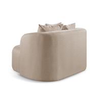 Sofá Curvo Orgânico Orion linho Bege 103 - 3