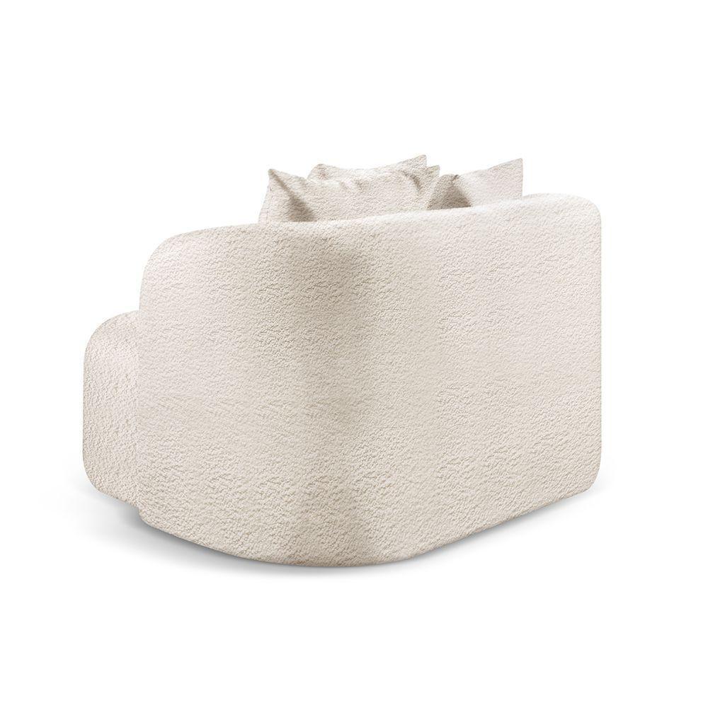 Sofá Curvo Orgânico Orion bouclé Nude 400 - 3