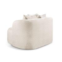 Sofá Curvo Orgânico Orion bouclé Nude 400 - 3