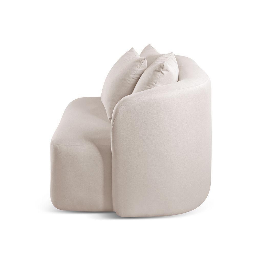 Sofá Curvo Orgânico Orion linho Nude 100 - 5