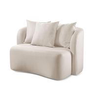 Sofá Curvo Orgânico Orion linho Nude 100