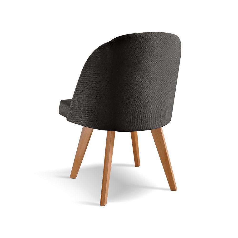 Cadeira Para Mesa De Jantar Lua linho Preto 102 - 3