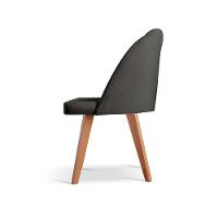 Cadeira Para Mesa De Jantar Lua linho Preto 102 - 5