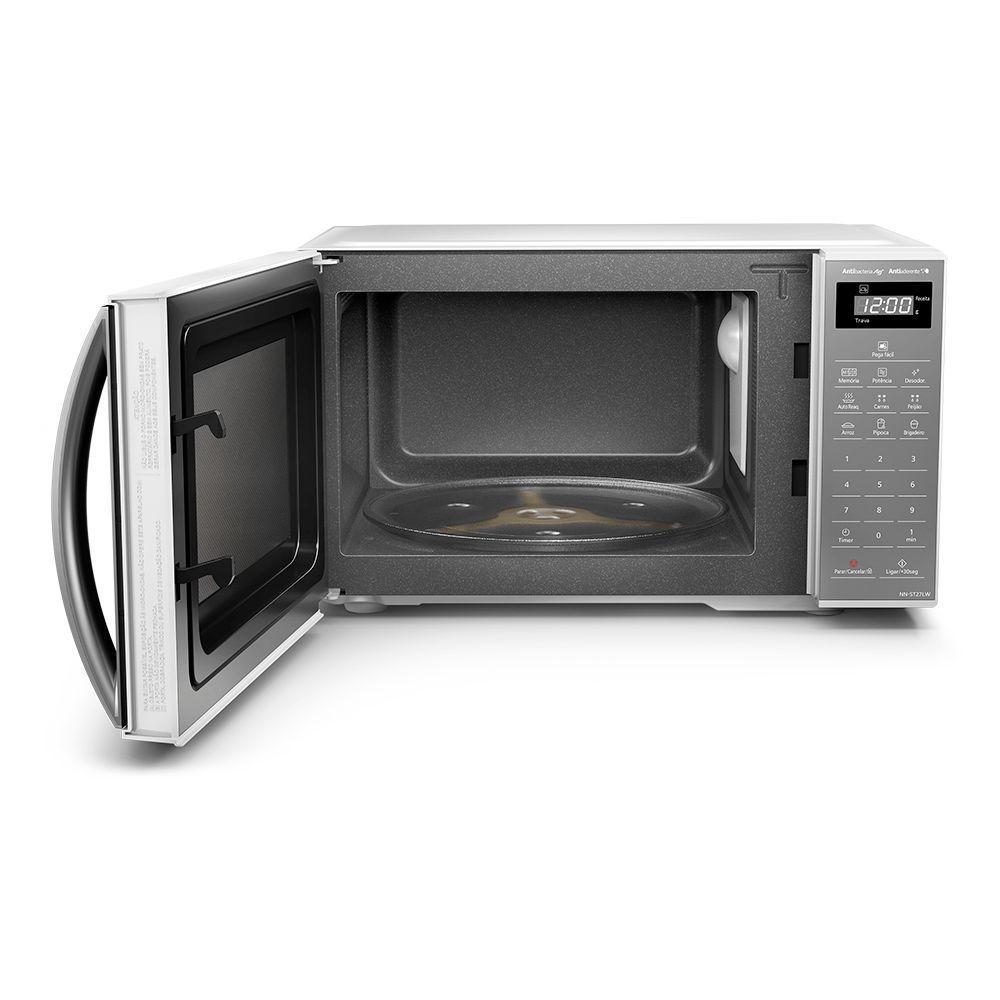 Micro-ondas Panasonic Tecnologia Pega Fácil 21L Branco Espelhado - ST27LWRU 220V - 7