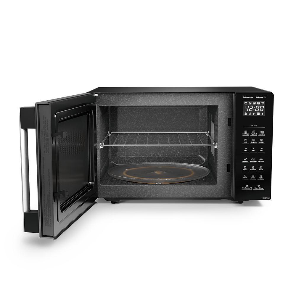 Micro-ondas Panasonic com Smartsense e Dupla Refeição 30L Preto - NN-GT68LBRU 220V - 6