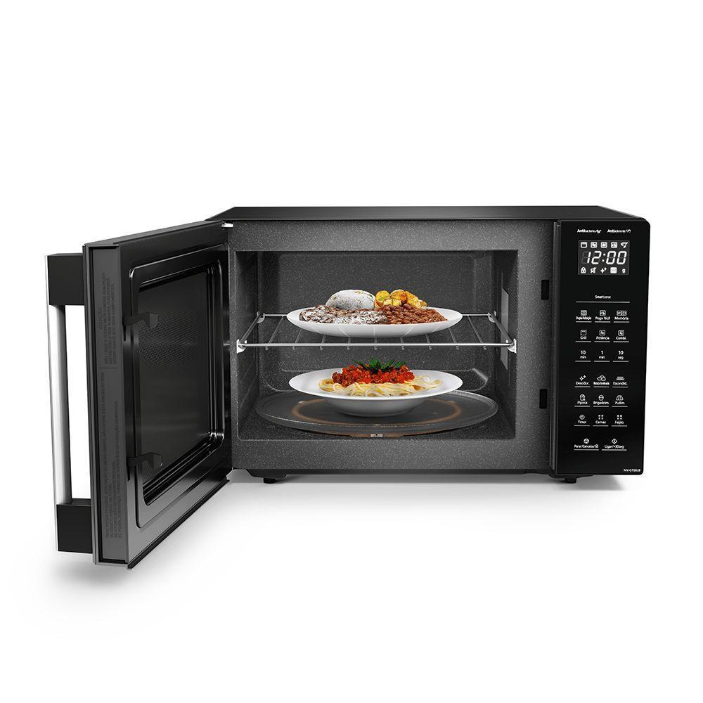 Micro-ondas Panasonic com Smartsense e Dupla Refeição 30L Preto - NN-GT68LBRU 220V - 7