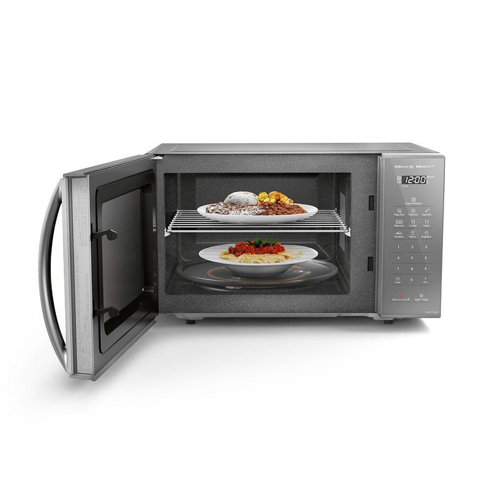 Micro-ondas Panasonic Dupla Refeição 27L Prata - ST55LMRU 110V - 5