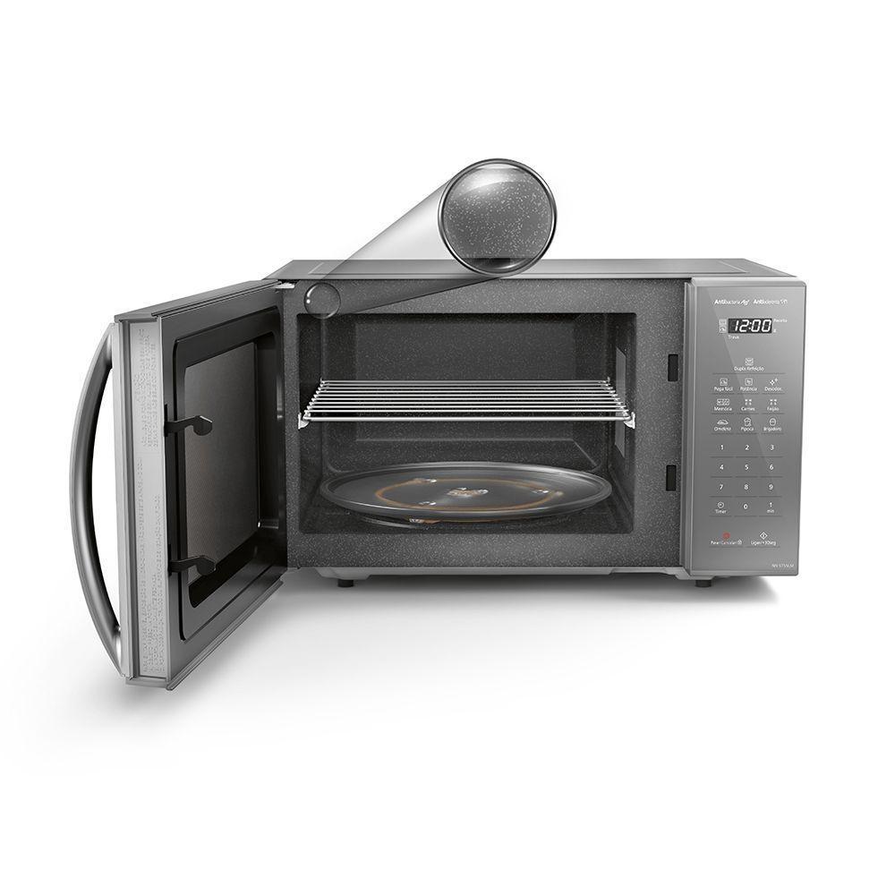 Micro-ondas Panasonic Dupla Refeição 27L Prata - ST55LMRU 110V - 6