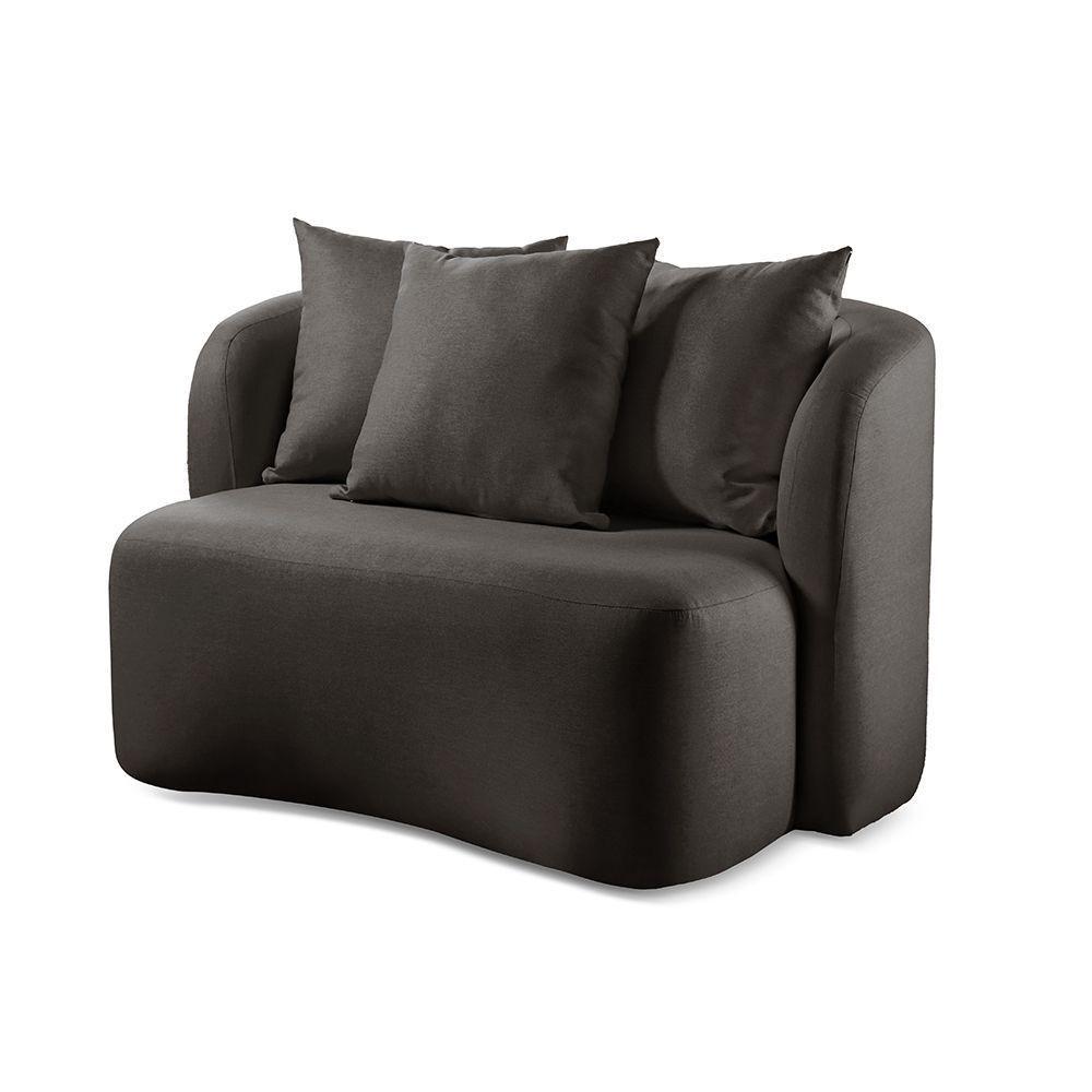 Sofá Curvo Orgânico Orion linho Preto 102 - 3