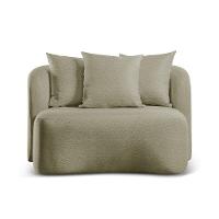 Sofá Curvo Orgânico Orion bouclé Verde 403 - 1