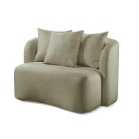 Sofá Curvo Orgânico Orion bouclé Verde 403