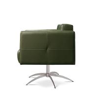 Poltrona Giratória Angra Base Alumínio material Sintético Verde Militar 303 - 7