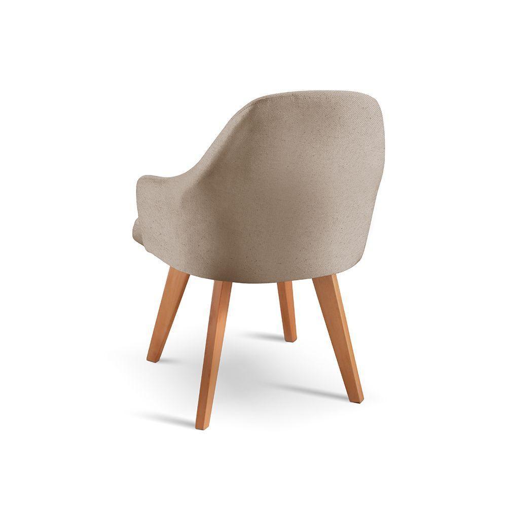Cadeira Para Mesa De Jantar Manuela linho Bege 103 - 3
