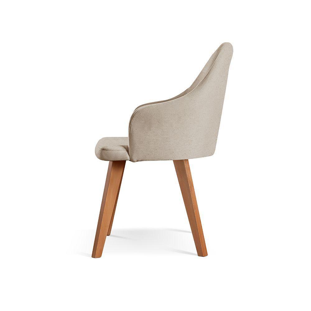 Cadeira Para Mesa De Jantar Manuela linho Bege 103 - 5