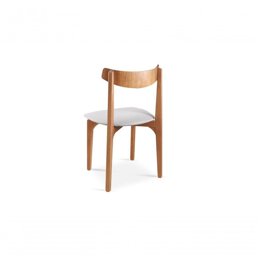 Cadeira Mesa De Jantar Aurora Mel linho Cinza 101 - 2