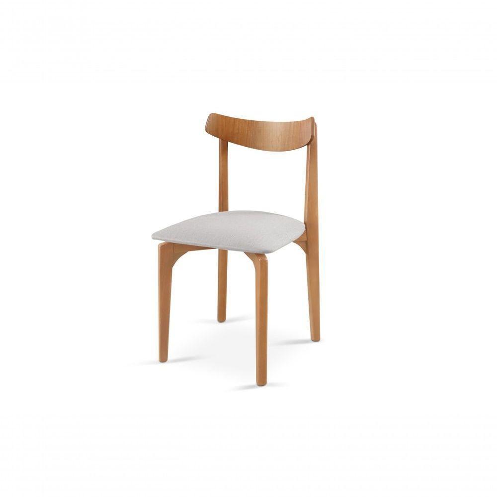 Cadeira Mesa De Jantar Aurora Mel linho Cinza 101 - 3