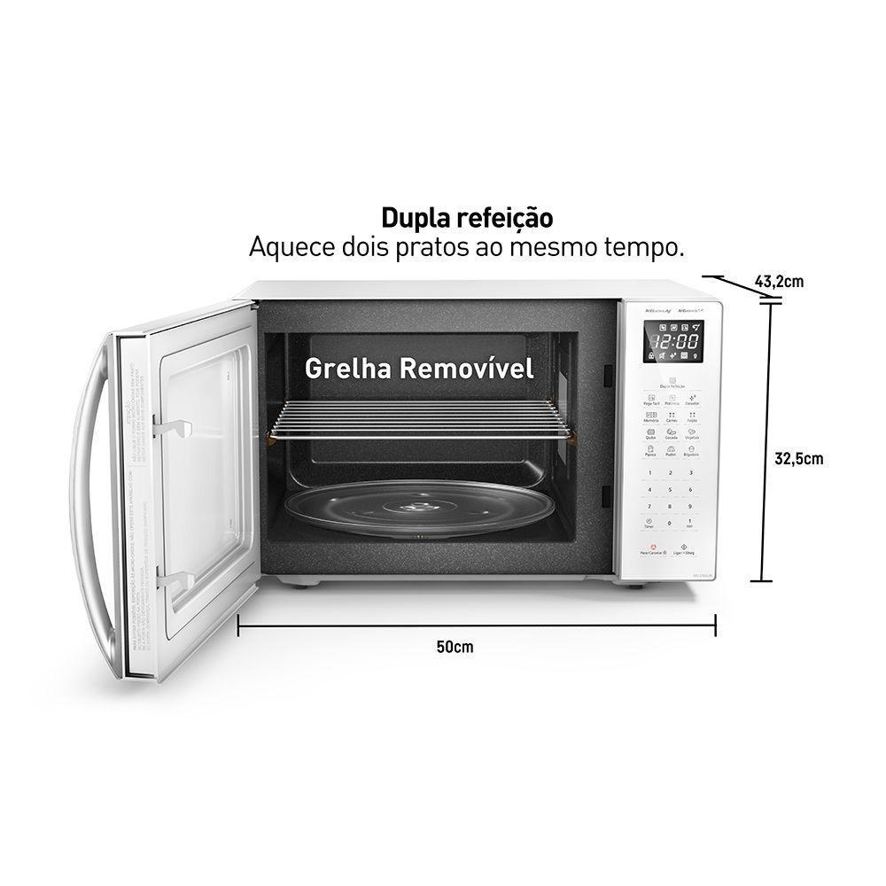 Micro-ondas Panasonic Dupla Refeição 34L Branco - ST65LWRU 220V - 8