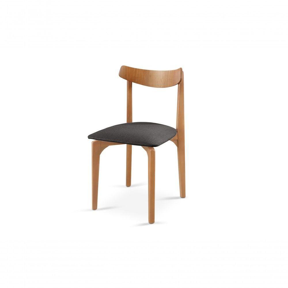 Cadeira Mesa De Jantar Aurora Mel linho Preto 102 - 2