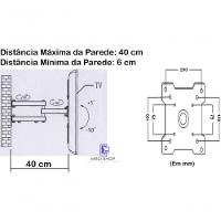Suporte Tv Led Lcd Tri-articulado 32 39 40 42 43 48 50 55