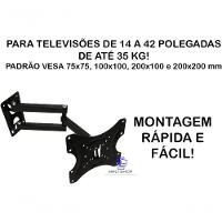 Suporte Tv Led Lcd Tri-articulado 32 39 40 42 43 48 50 55 - 8