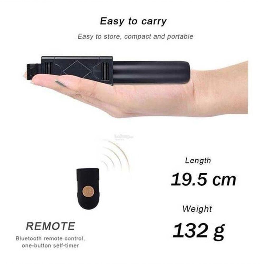 Bastão Tripé Bluetooth Mini 360º Pau De Selfie 3 em 1 Celular - 10