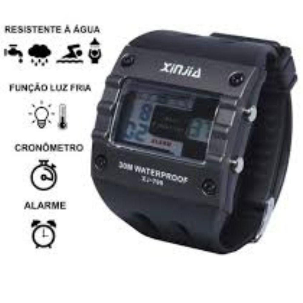 Relógio Masculino Esportivo Digital Xinjia Quadrado Xj-799 - 5