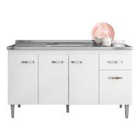 Balcão Para Pia Gabriela 150 Cm 4 Portas Branco Flex Ajl - 1