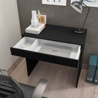 Mesa Para Computador Escrivaninha Alexia Preto Ajl - 2