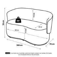 Poltrona Namoradeira Aisha 02 Lugares Orgânica Bouclê Rosê - Desk Design