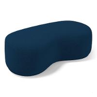 Kit 02 Puffs Decorativos Living Aisha Orgânico 02 Lugares Bouclê Azul Marinho - Desk Design - 2