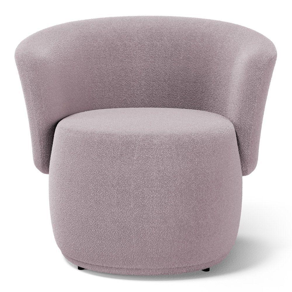 Kit Poltrona E Namoradeira Aisha Orgânica Bouclê Rosê - Desk Design - 4