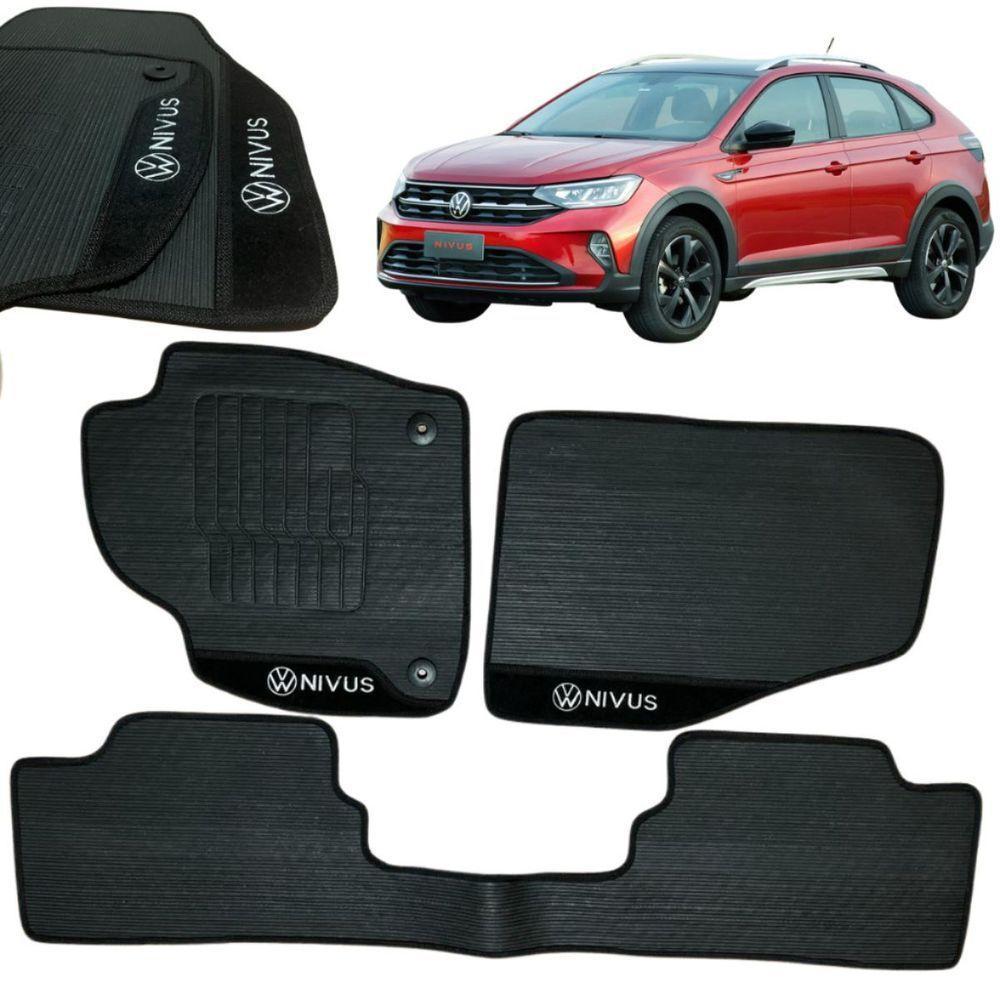 Kit Tapete Emborrachado Vw Nivus 2020 Em Diante 3 Peças - 1