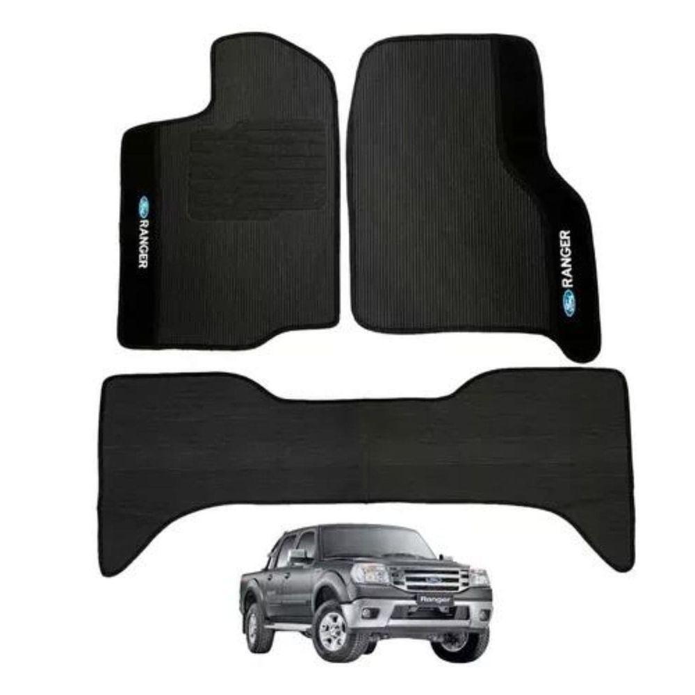 Tapete De Borracha Ford Ranger 1998 Até 2012 3 Peças - 3