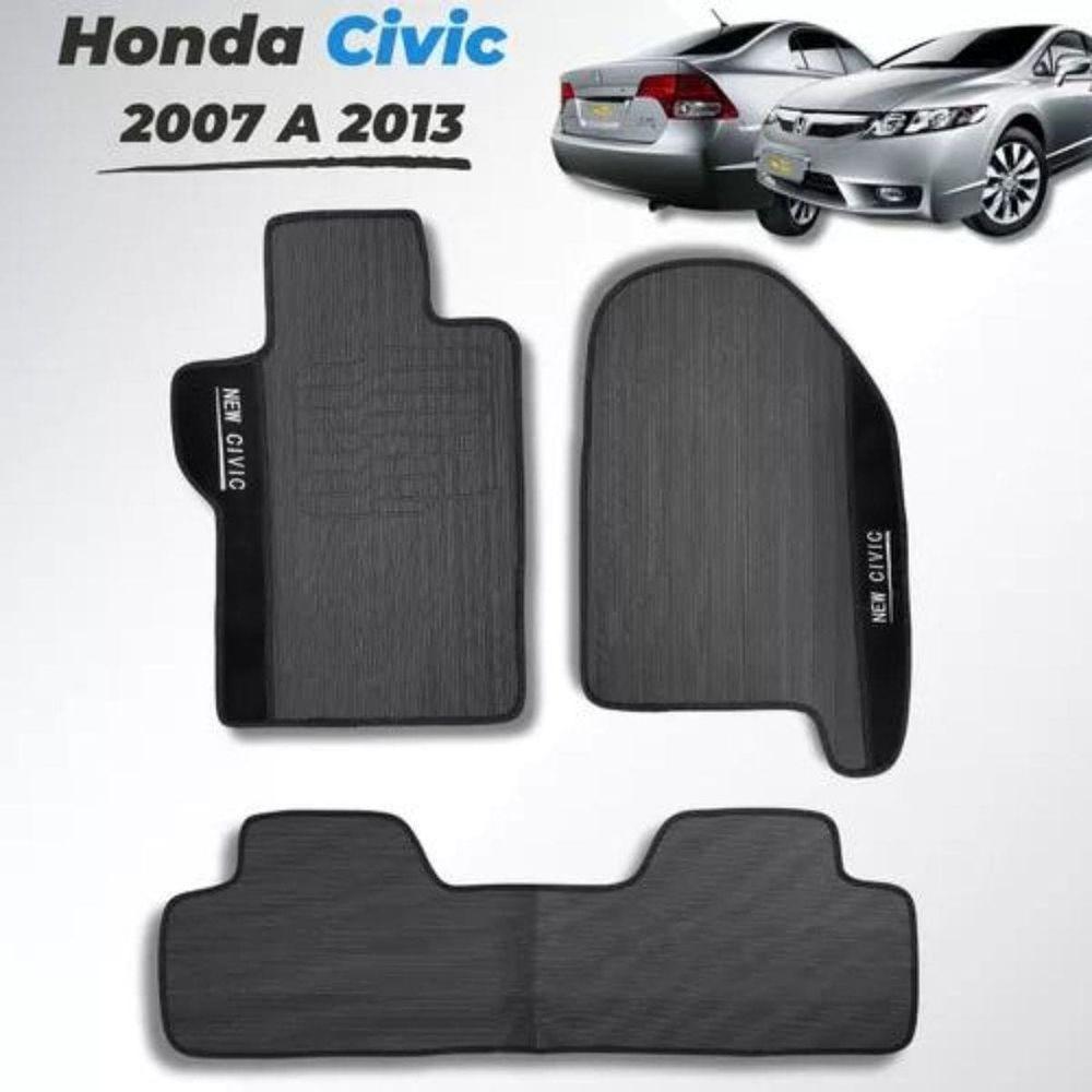 Kit Tapete Emborrachado New Civic 2007 Até 2013 3 Peças - 3