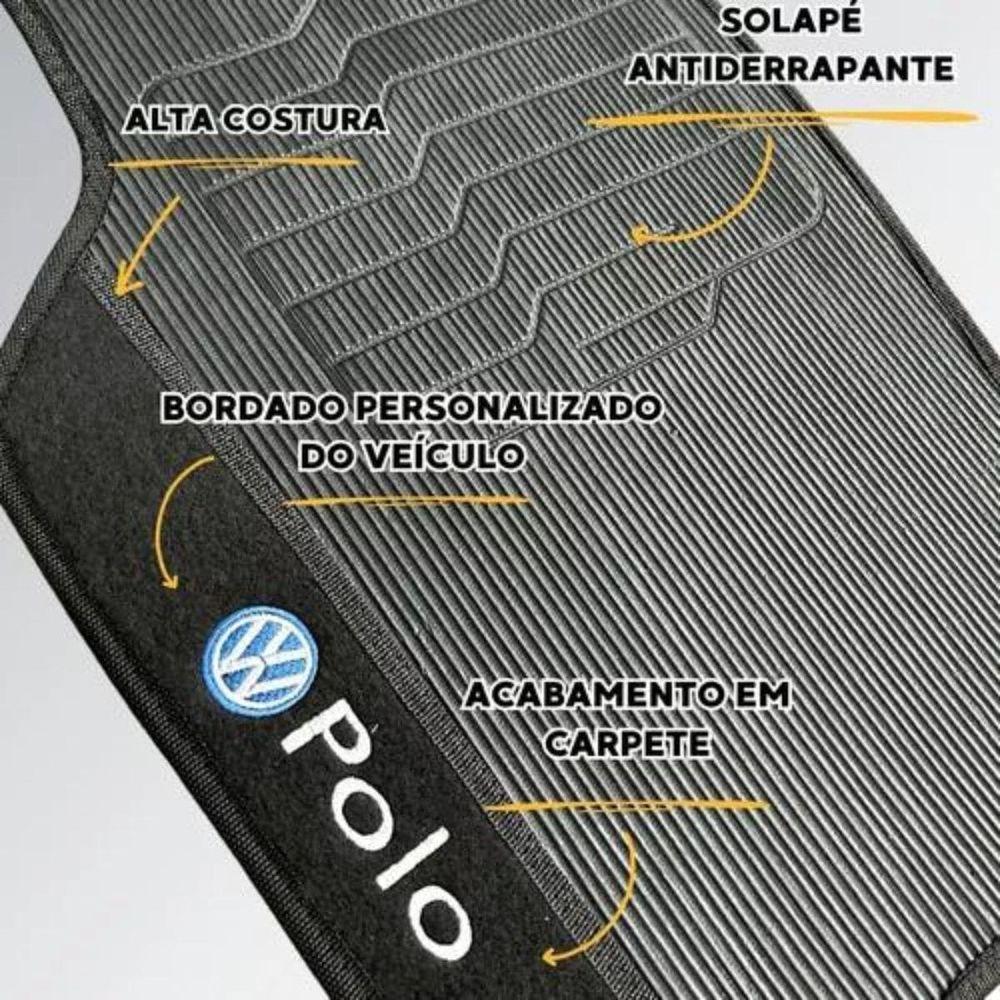 Kit Tapete Emborrachado Vw Polo 2018 Até 2025 3 Peças - 2